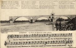 POSTAL Avignon de la VENDIMIA el St Benezet del puente