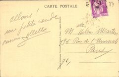 POSTAL Avignon de la VENDIMIA el St Benezet del puente