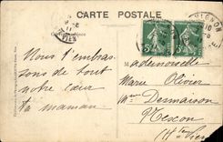 Castillo de Avignon de la POSTAL de la VENDIMIA de los papas