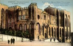 Ataque frontal principal de Avignon de la POSTAL de la VENDIMIA del paladar de los papas