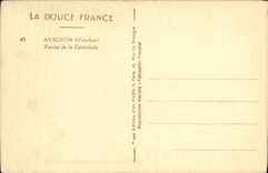 Portico de Avignon de la POSTAL de la VENDIMIA de la catedral