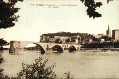 POSTAL Avignon de la VENDIMIA el St Benezet del puente