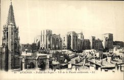 POSTAL Avignon de la VENDIMIA el paladar de los papas Seen del ataque frontal occidental