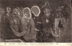 Paladar de Avignon de la POSTAL de la VENDIMIA de los papas Fresco de la camara acorazada del Bautista de Jean Saint