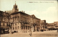 La POSTAL Avignon de la VENDIMIA pone L Horloge y el ayuntamiento