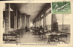 VINTAGE POSTCARD the Large Terrace Of Feuillee Dorothee Hotel