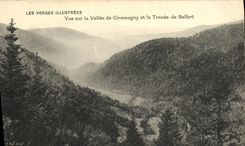 VINTAGE POSTCARD the Illustrated Vosges Seen On the Valley De Giromagny And Trouee of Belfort