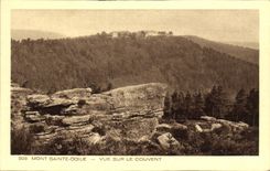 Montaje Sainte Odile de la POSTAL de la VENDIMIA vista en el convento