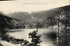 VINTAGE POSTCARD Black Lake With far the Cascade