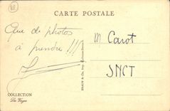 VINTAGE POSTCARD Balloon D Alsace a Fall Of the Tasty one