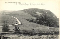 VINTAGE POSTCARD Balloon D Alsace the Summit Altitude 1256m