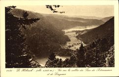 VINTAGE POSTCARD Hohneck Seen on the valley of the Lakes Retournemer and Longemer