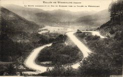 VINTAGE POSTCARD Collar De Bussang Valley Towards Wesserling the road downward of the collar of Bussang towards the valley of Wesserling