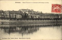 VINTAGE POSTCARD Epinal Roman House and the Colonnade current Library