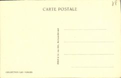 Puerta del St Mauricio de la iglesia de Epinal de la POSTAL de la VENDIMIA de los hombres de la clase media