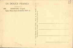 VINTAGE POSTCARD Holy Die Notre Dame Church of Galileo