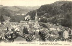 Opinion de Plombieres de la POSTAL de la VENDIMIA les Bains tomada de la Virgen