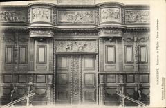 VINTAGE POSTCARD St Maixent Boisseries of L Eglise Carries Interior