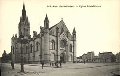 VINTAGE POSTCARD Niort Church Hilaire Saint