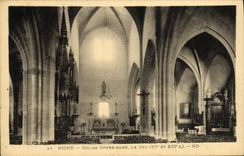 VINTAGE POSTCARD Niort Notre Dame Church the Nave