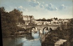 VINTAGE POSTCARD Thouars Seen D together Towards the Bridge