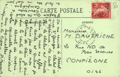 VINTAGE POSTCARD Street La Chapelle Of the Saint Detail Spirit of sculpture to the treasury