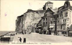 VINTAGE POSTCARD Seas les Bains Last Villas the Cliff