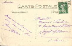 VINTAGE POSTCARD Mers les Bains the Beach has Low tide