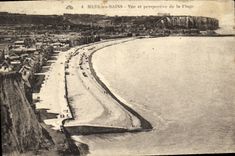 VINTAGE POSTCARD Seas les Bains Seen And Perspective of the Beach