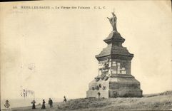 VINTAGE POSTCARD Seas les Bains the Virgin of Cliffs