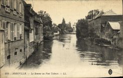 VINTAGE POSTCARD Abbeville the Sum with the Talence bridge