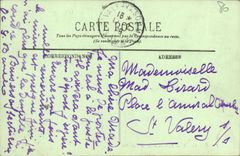 VINTAGE POSTCARD Abbeville Train station of the Gate of Wood