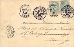 VINTAGE POSTCARD Abbeville the Port Train