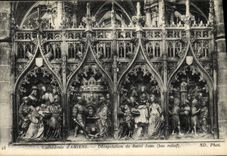 VINTAGE POSTCARD Cathedral D Amiens Decapitation of low Jean Saint relief