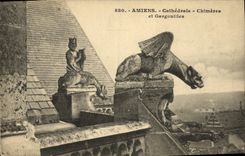 VINTAGE POSTCARD Amiens the Cathedral Dreams and waste gas mains