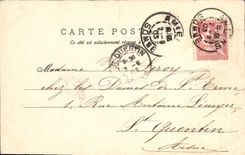 VINTAGE POSTCARD Amiens Church Jacques Saint