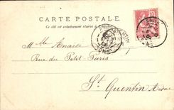 VINTAGE POSTCARD Amiens Law courts Frontage Street Victor Hugo