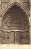 VINTAGE POSTCARD Amiens Cathedral the Large Gate
