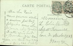 POSTAL Amiens de la VENDIMIA la catedral y el mercado en L agua