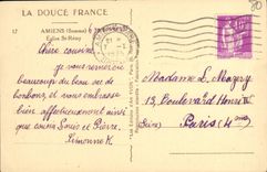 VINTAGE POSTCARD Amiens Church St Remy