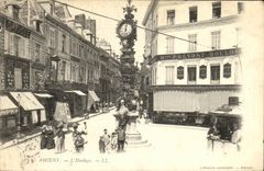 VINTAGE POSTCARD Amiens L Clock Tram Children