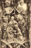 VINTAGE POSTCARD Amiens Cathedral Stalls of the chorus magi offering their present