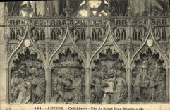 VINTAGE POSTCARD Amiens Cathedral Life Of Saint Jean Baptist