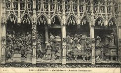 VINTAGE POSTCARD Amiens Cathedral Old Testament