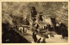 VINTAGE POSTCARD Gorges of the Tarn Castelbouc
