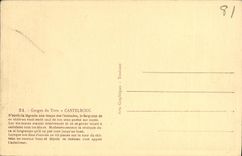 VINTAGE POSTCARD Gorges of the Tarn Castelbouc