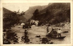 VINTAGE POSTCARD Gorges of the Tarn Descent D a rapid