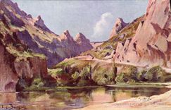 VINTAGE POSTCARD Gorges of the Tarn Crowning Of the Strait