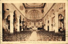 VINTAGE POSTCARD Interior Graulhet of Notre Dame of the Valley D Love