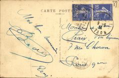 VINTAGE POSTCARD Interior Graulhet of Notre Dame of the Valley D Love